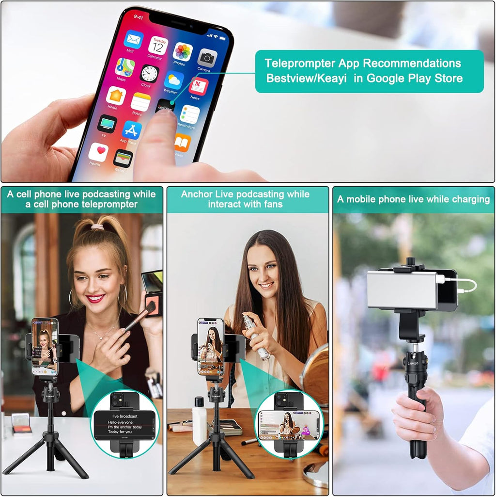 Phone Tripod Mount Teleprompter for Smartphone T82527