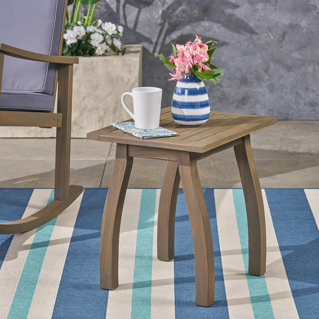 Gray Acacia Wood Accent Table Z1915