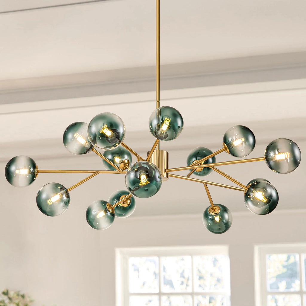 15-Light Glass Bubble Chandelier B49167
