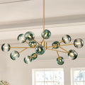 15-Light Glass Bubble Chandelier B49167