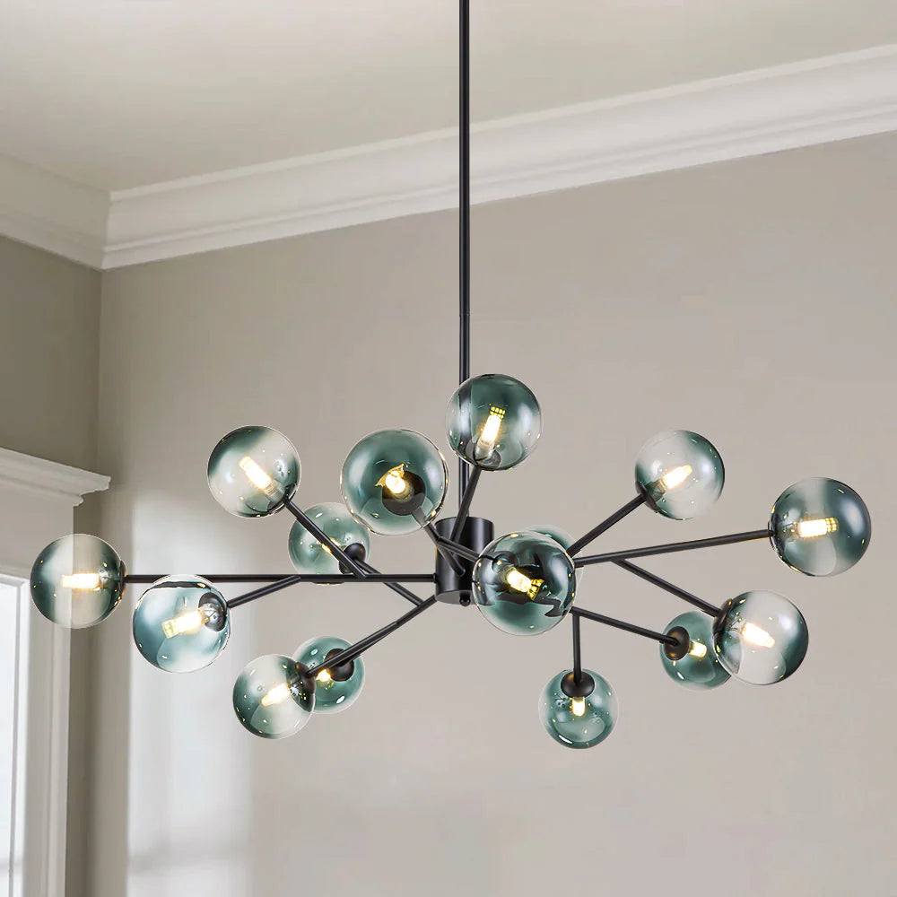 15-Light Glass Bubble Chandelier B49167