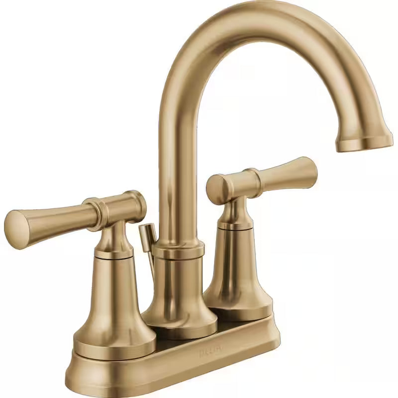 4 in. Centerset Double-Handle Bathroom Faucet in Champagne Bronze B363830