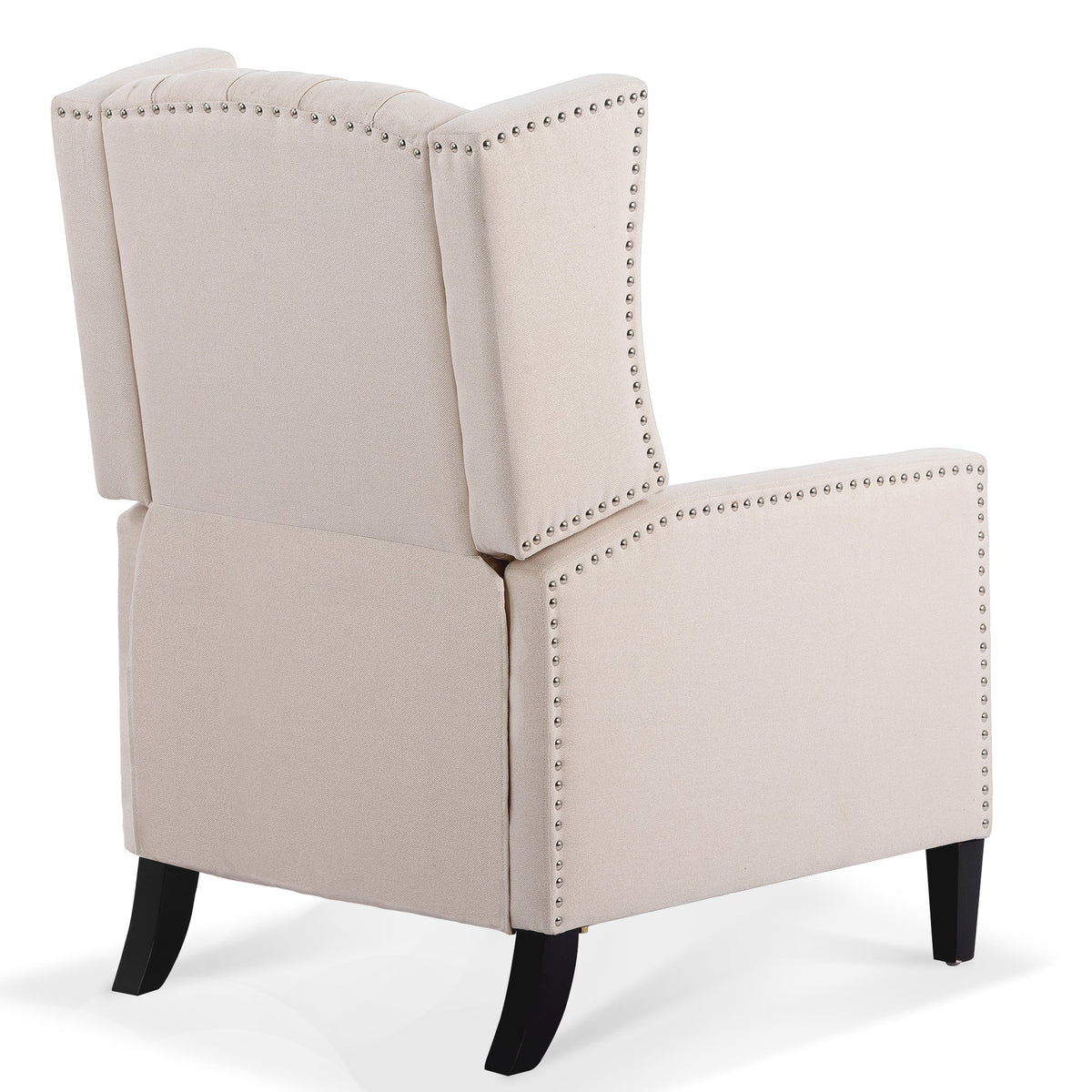 Beige Manual Wing Chair Recliner M3769