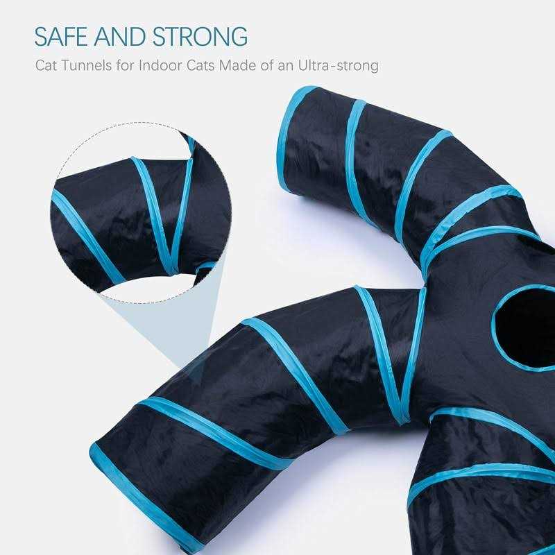 Cat Tunnel with Play Ball Collapsible Pet Tube U9209