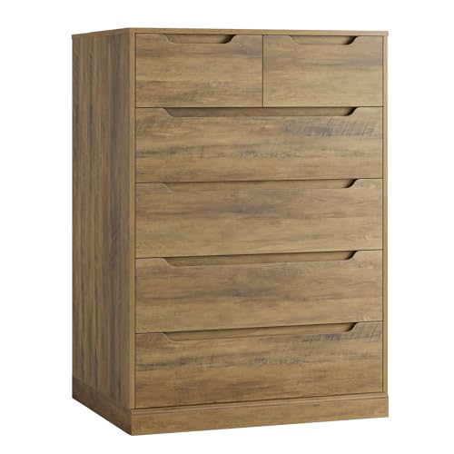 White 6 Drawer Wood Dresser E42022