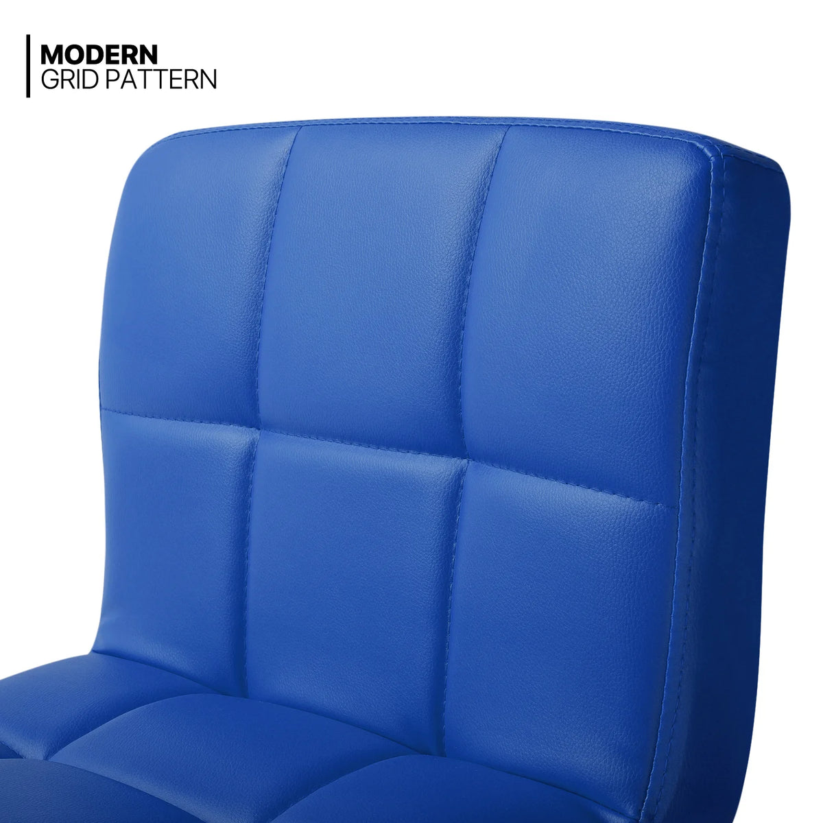 Set of 4 Blue Faux Leather Swivel Bar Stools P34577