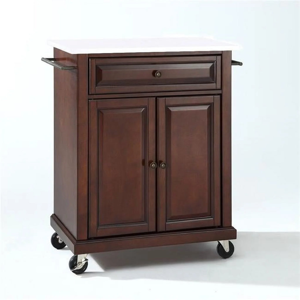 Wood Kitchen Cart with Granite Top D69706