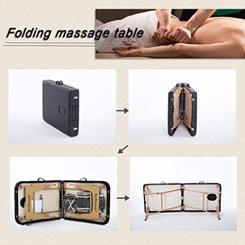 Portable Massage Table 28 Inch Wide Adjustable Folding PU Leather C74314