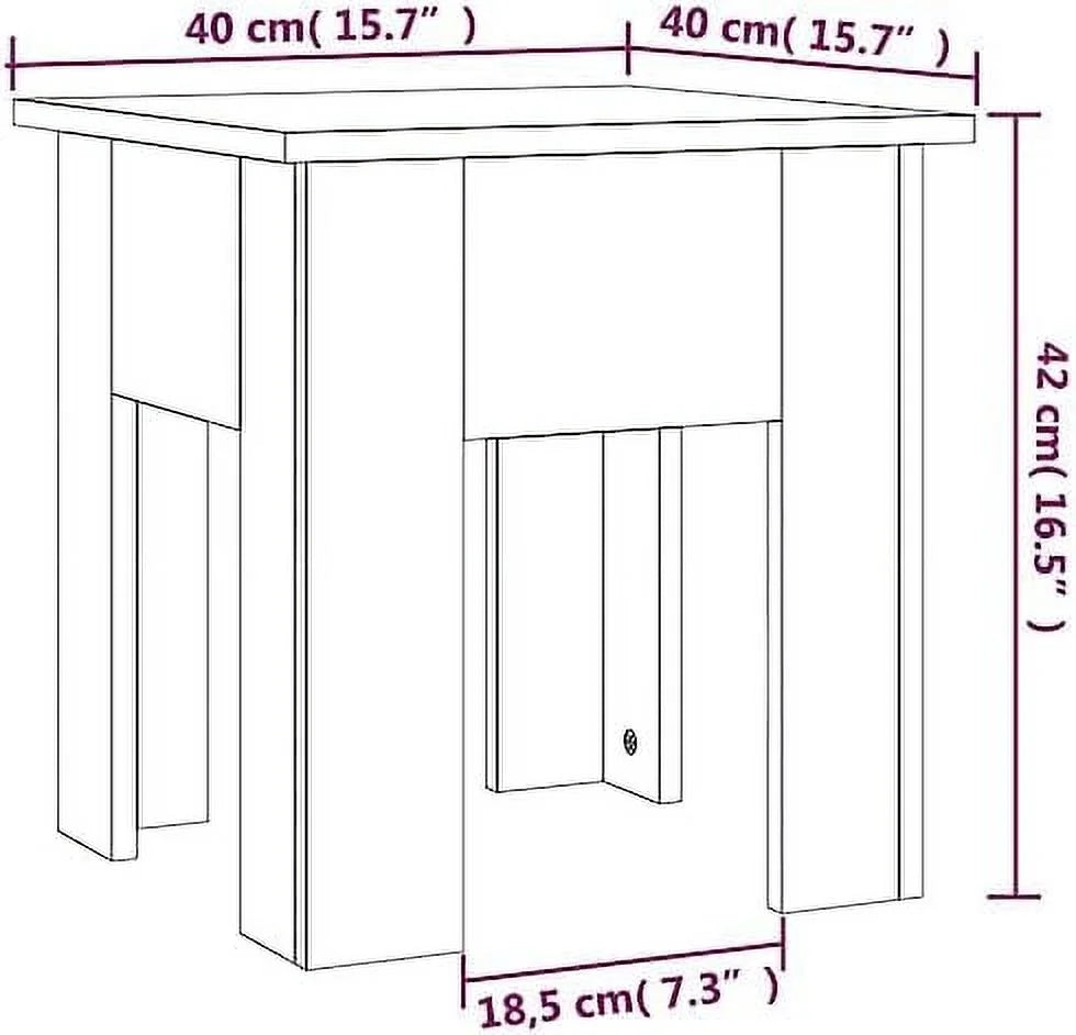 Sonoma Oak Engineered Wood Table 15.7"x15.7"x16.5" W272