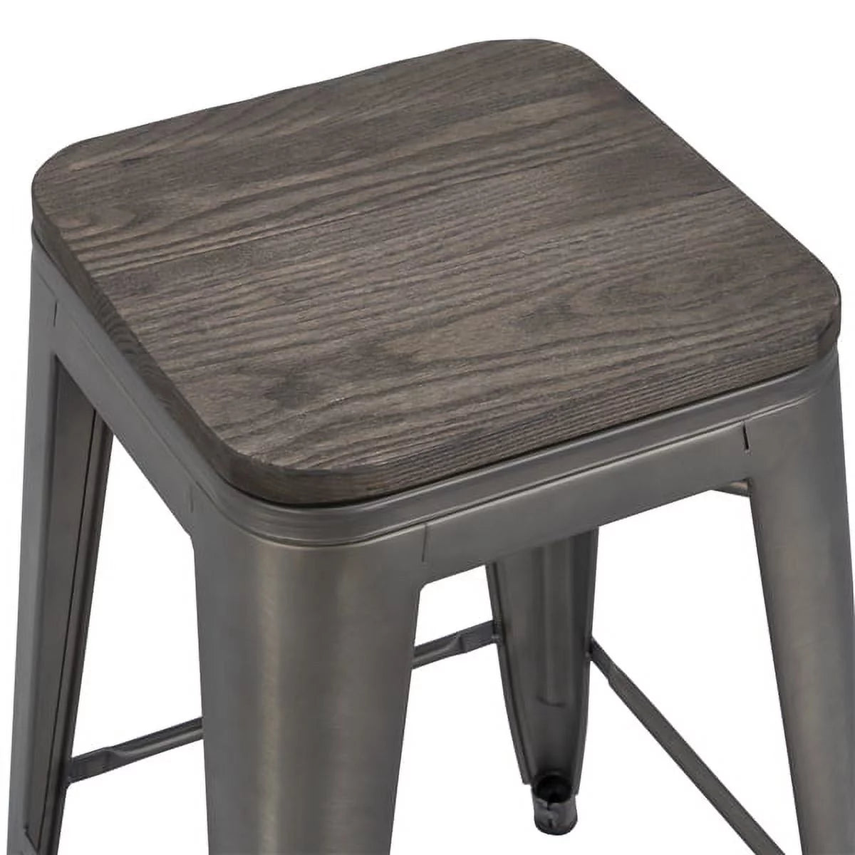 24" Counter Bar Stool with Wooden Seat N1939