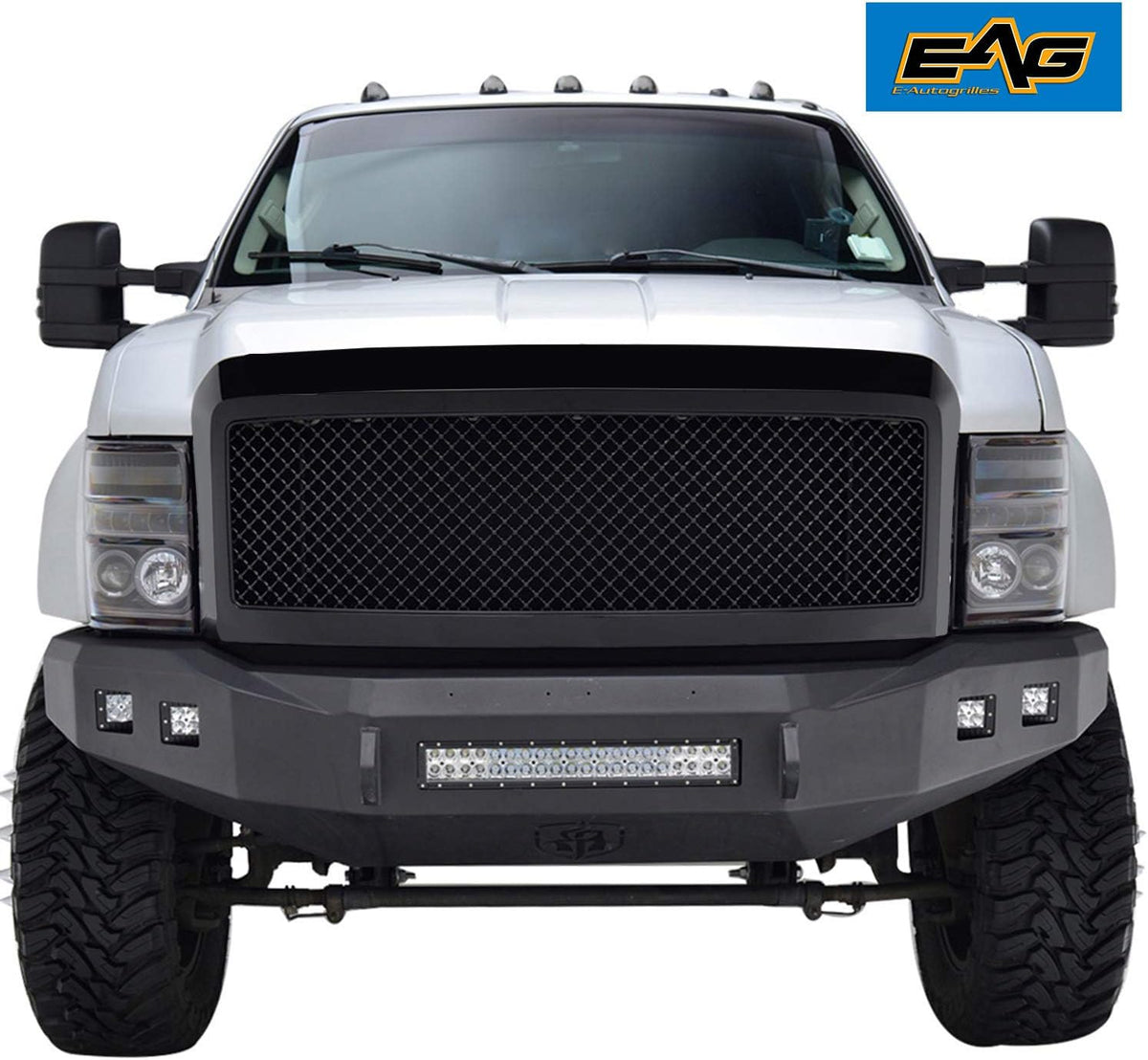 Black Front Hood Upper Mesh Grille R169