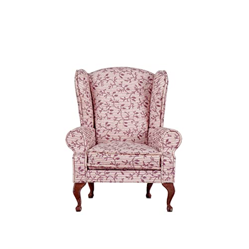 1:12 Scale Miniature Queen Anne Accent Chairs (Purple) P955890