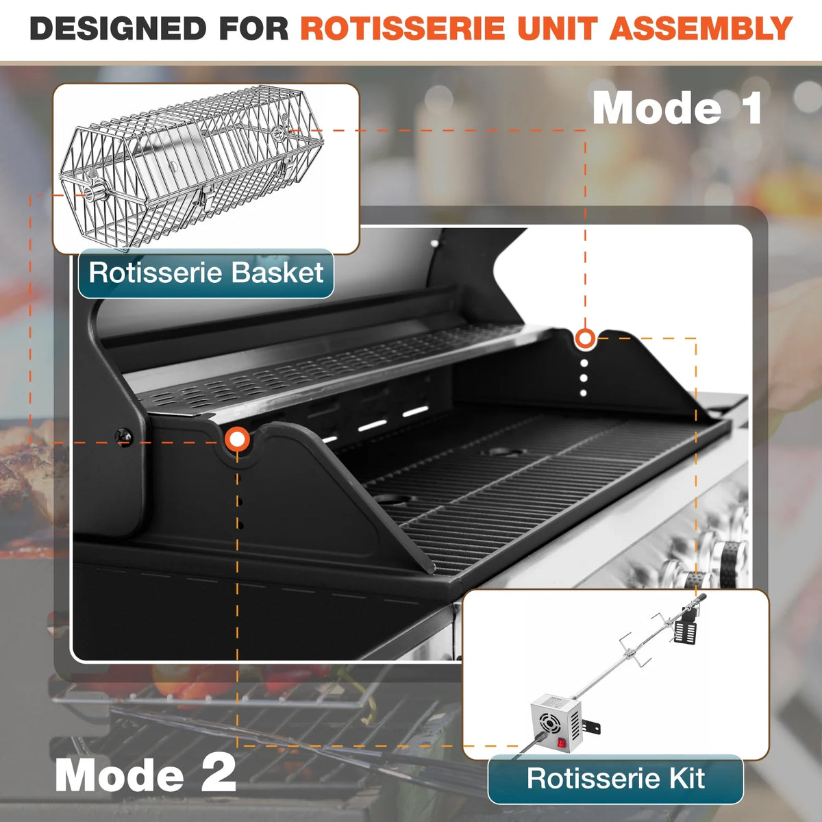 6 Burner Propane Gas Grill with Side Burner Stainless Steel B374