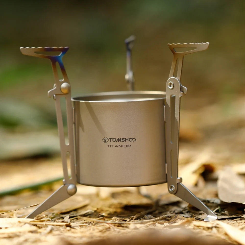 Camping Stove with Lid and Foldable Legs O841516