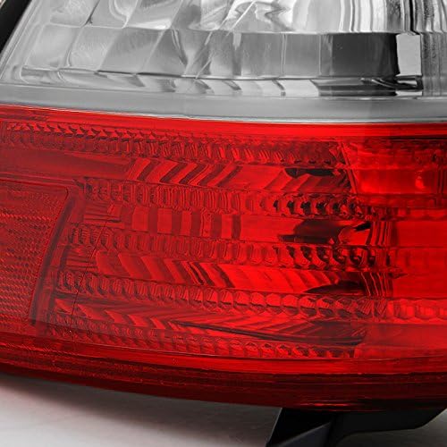 Red Clear Rear Tail Lights Pair B6227