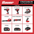 20V Cordless 6-Tool Combo Kit with Battery and Charger U420