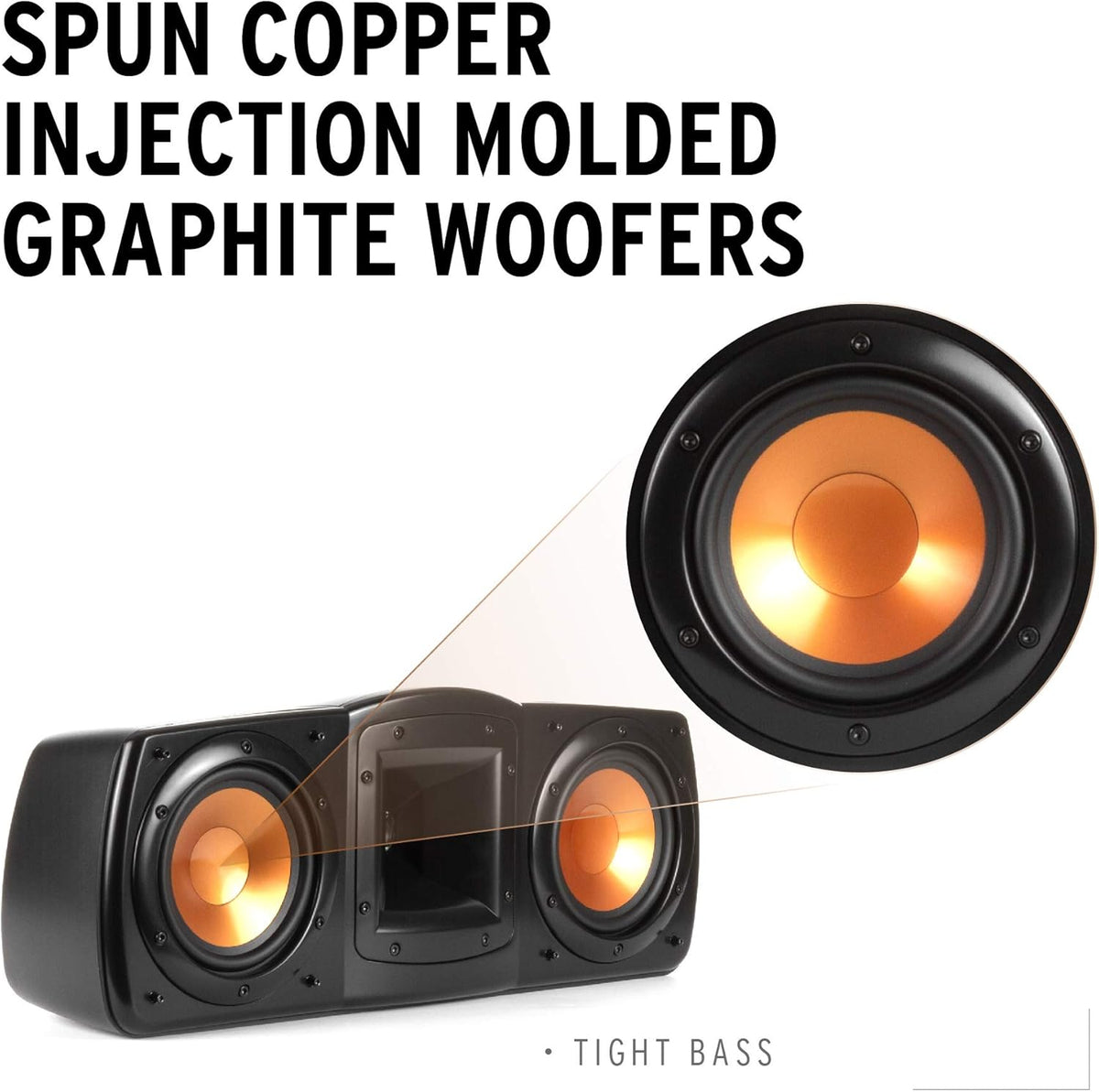 Black Center Channel Speaker with Dual 5.25” Woofers and 1” Tweeter X3513