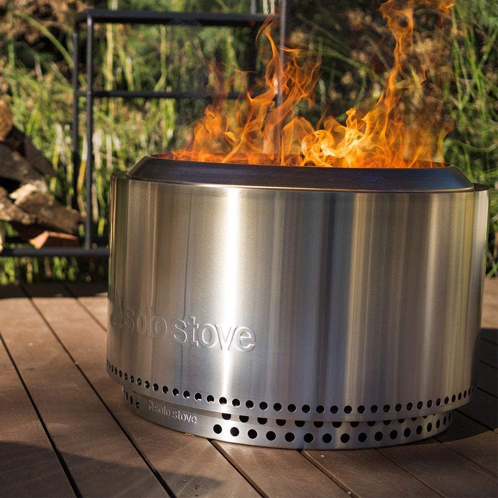 Portable Stainless Steel Wood Burning Fire Pit 19.4x14 Inches D103812