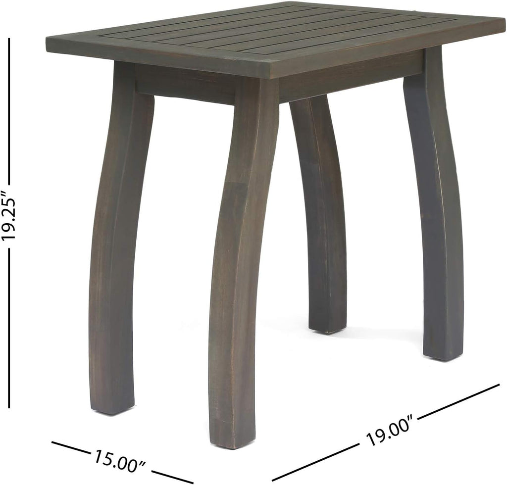 Gray Acacia Wood Accent Table Z1915