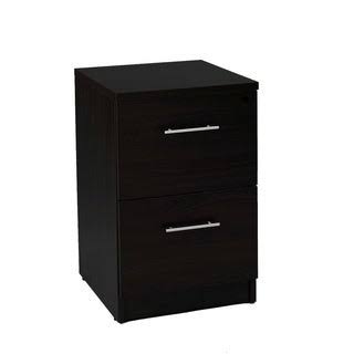 2-Drawer File Cabinet Desk High Espresso Brown J2898