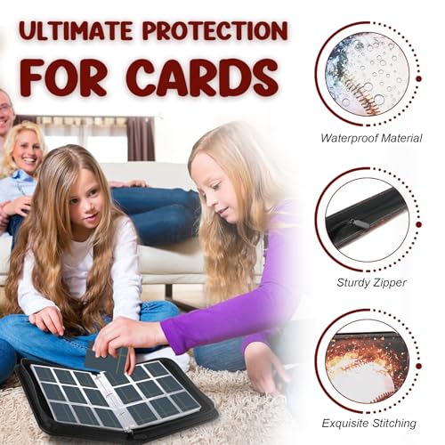 Baseball Card Binder with 50 Removable Sleeves C548781