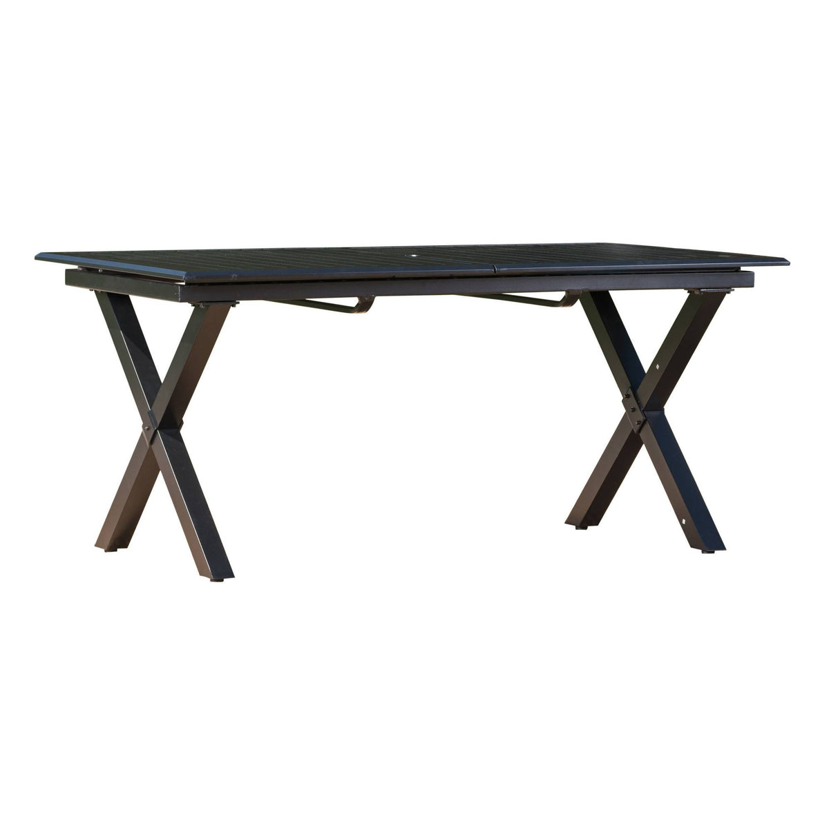 Black Cast Aluminum Rectangular Dining Table L175736