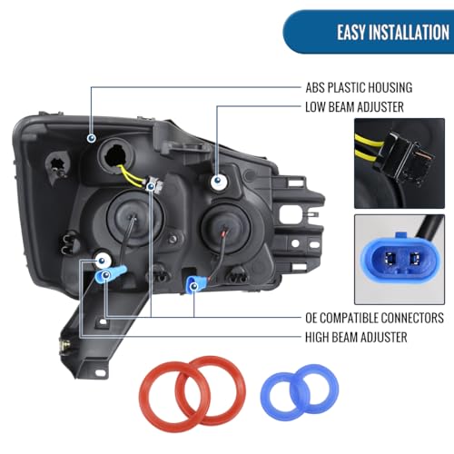 Black Projector Headlights Pair J9670
