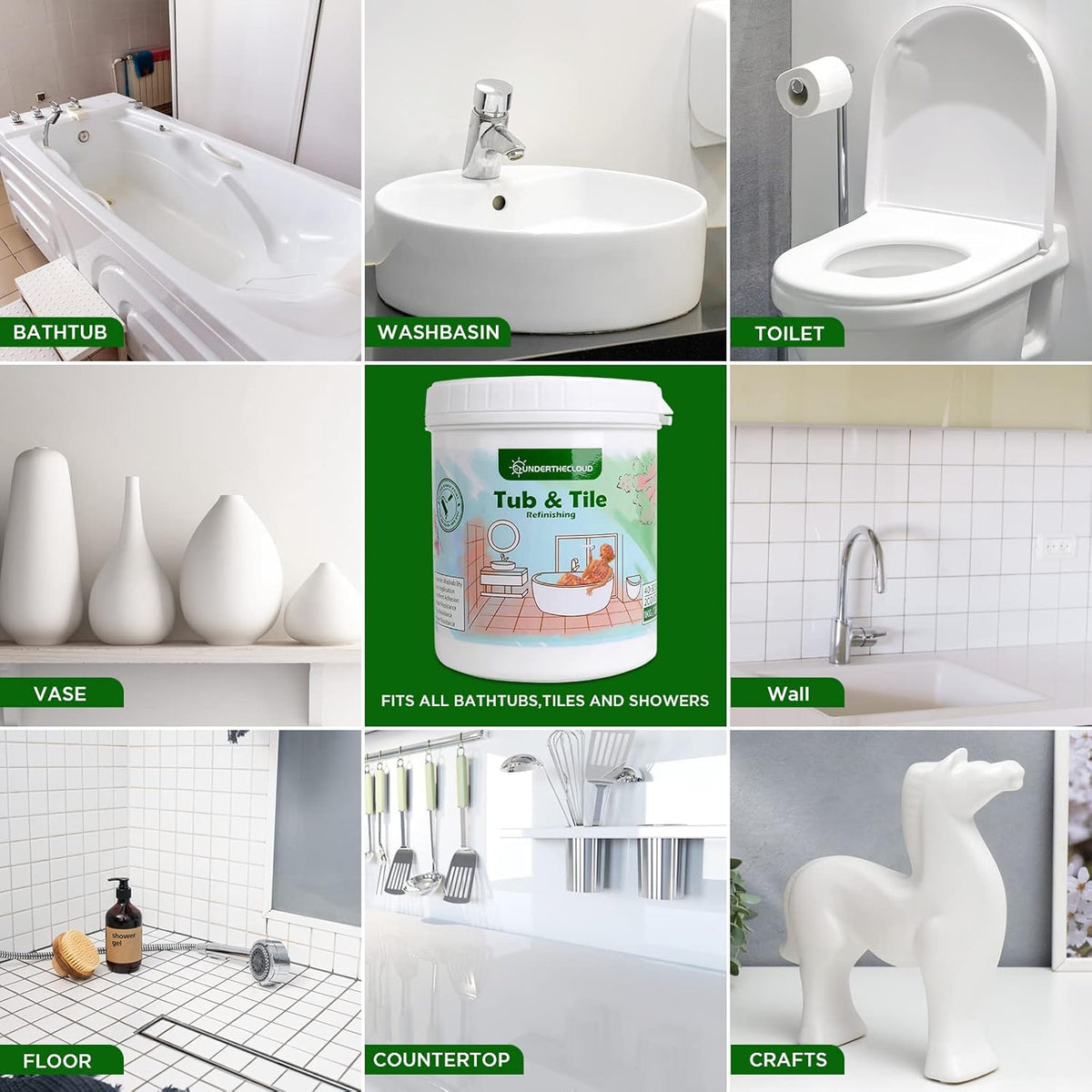 White 35 oz Tub and Tile Refinishing Kit F54882