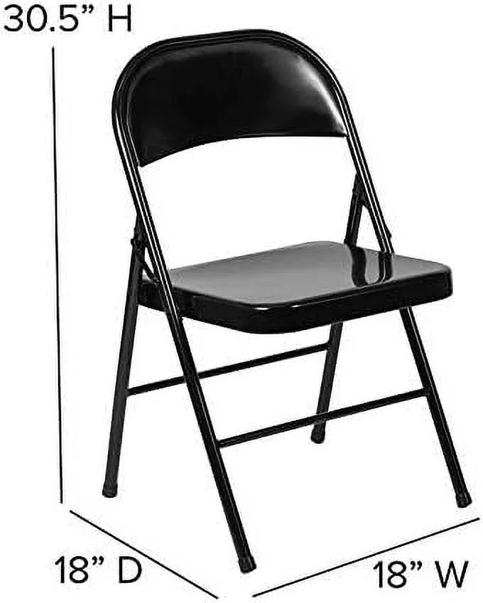 Black Metal Folding Chair F50214