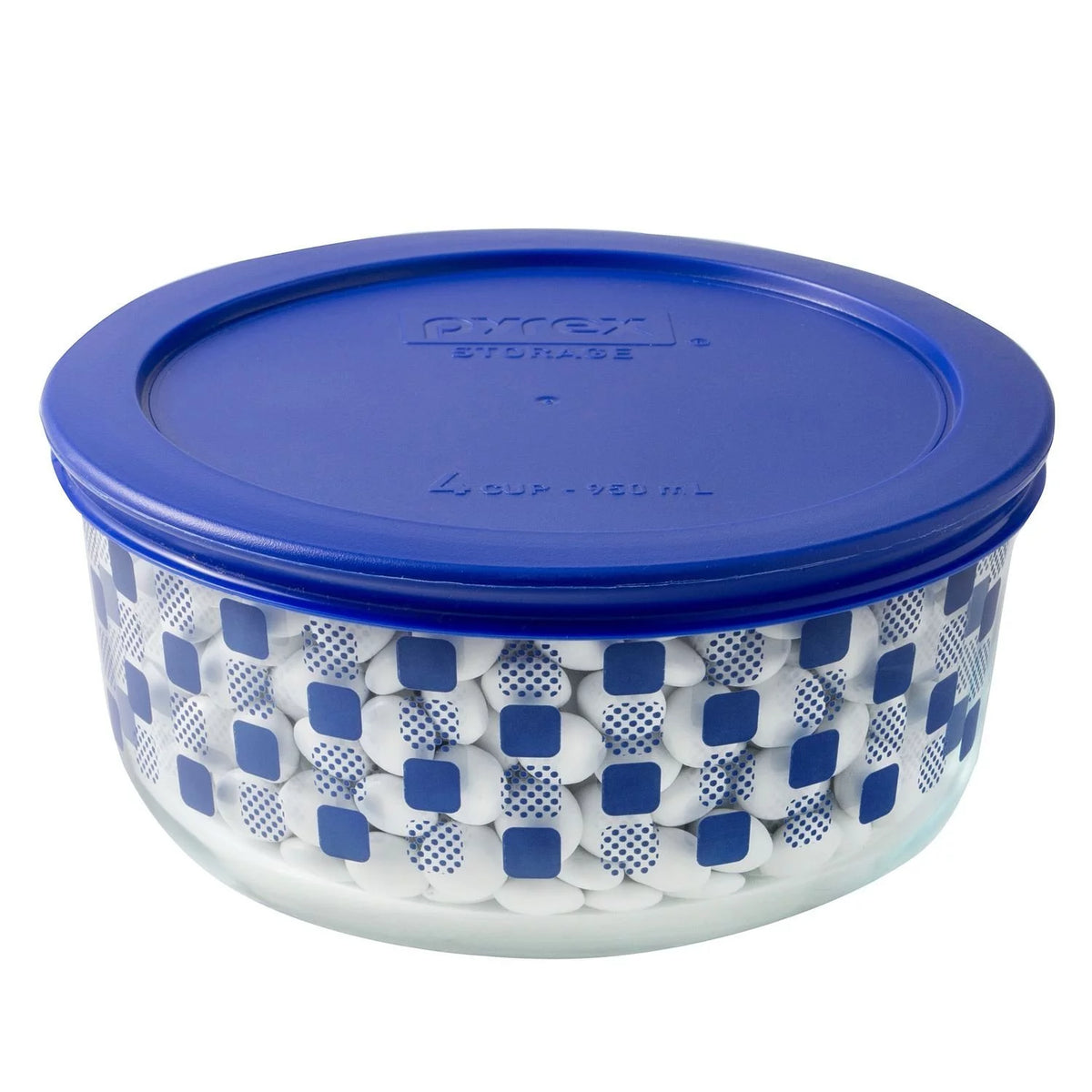 Cadet Blue 4-Cup Square with Lid 4-Pack S825
