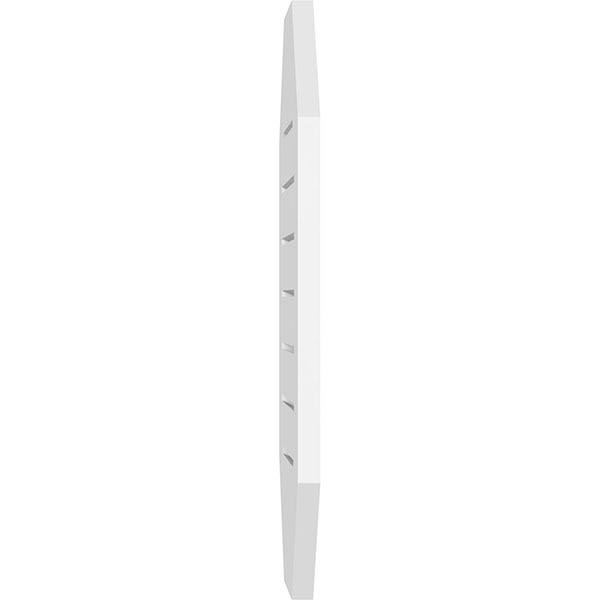 12x22W x 22x22H Vertical Elongated Octagon Surface Mount PVC Gable Vent S995