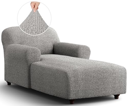 Cream Polyester Chaise Lounge Slipcover Q2098