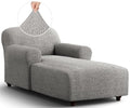 Cream Polyester Chaise Lounge Slipcover Q2098