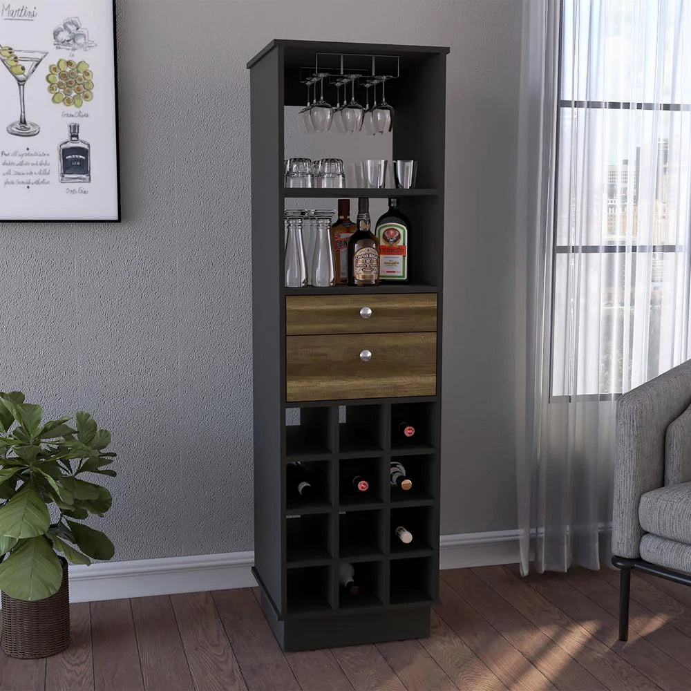 Black & Walnut Bar Cabinet O109568