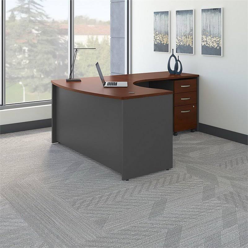 3 Drawer Mobile Pedestal Desk Shell in Hansen Cherry V85189