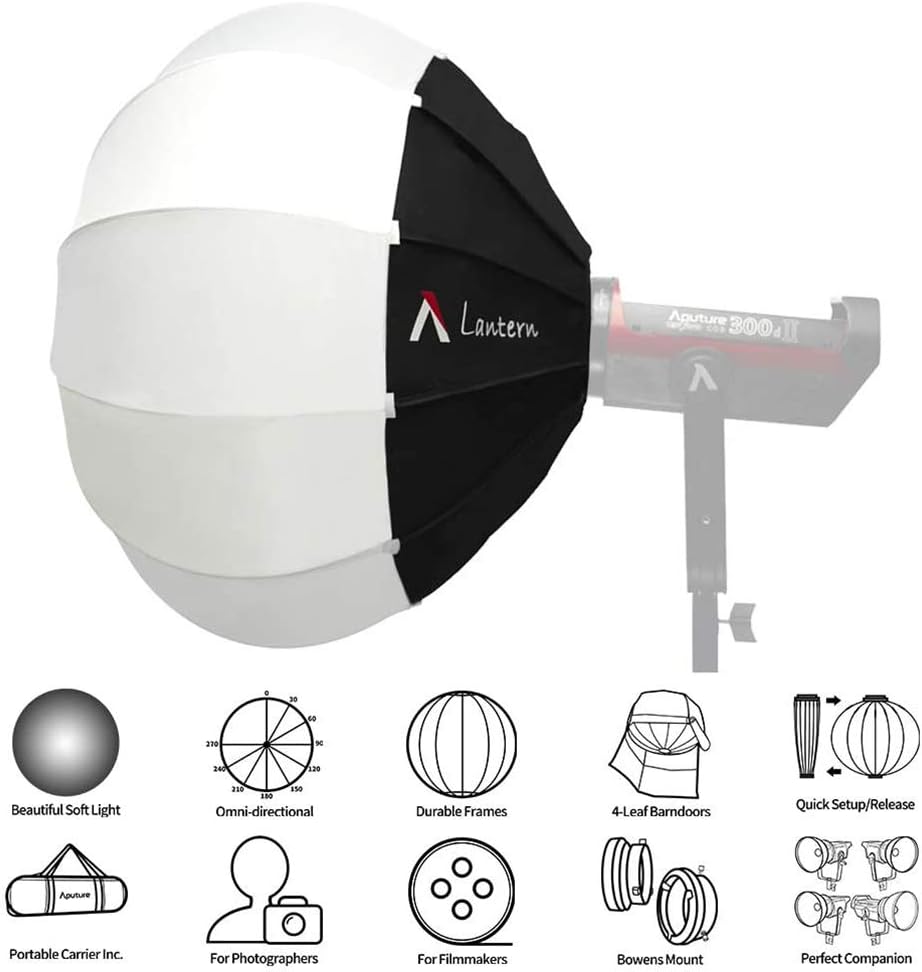 26inch Quick-Folding Lantern Softbox Soft Light Modifier for Bowens Mount Light U99686