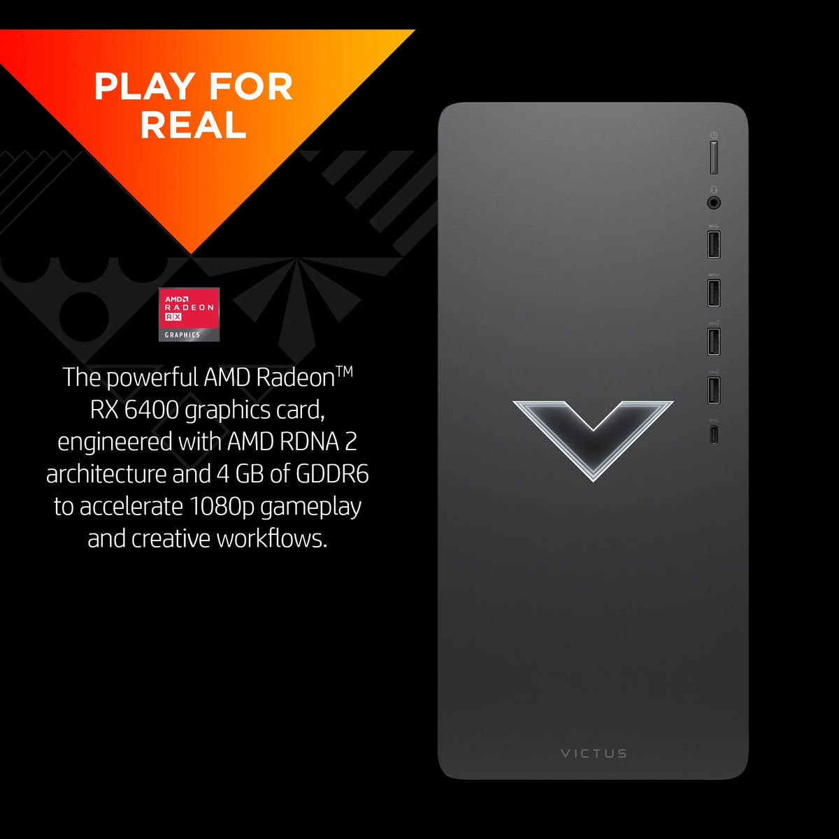 Mica Silver Gaming Desktop PC, AMD Ryzen 5 5600G, AMD RX6400, 8GB RAM, 512GB SSD C5394