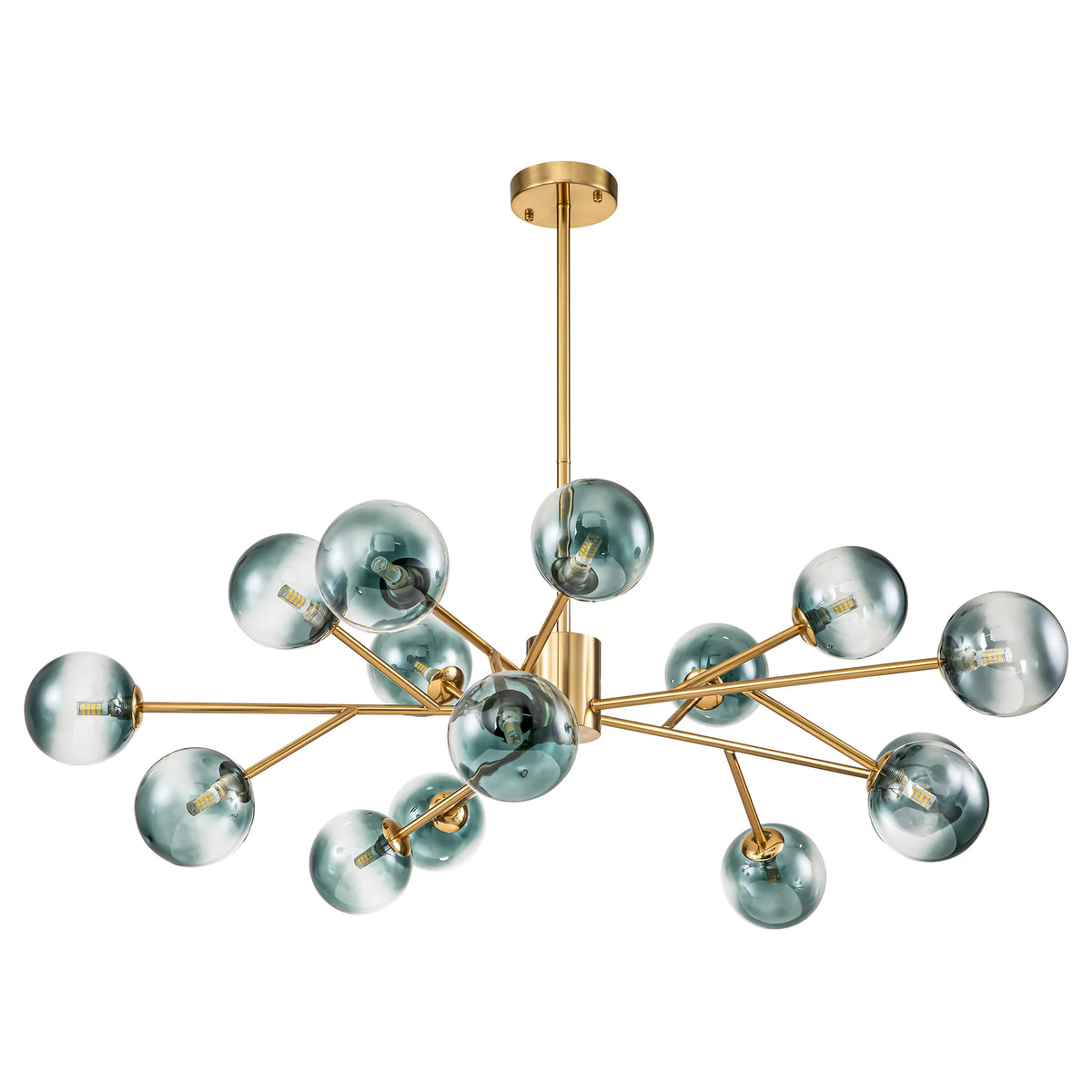 15-Light Glass Bubble Chandelier B49167