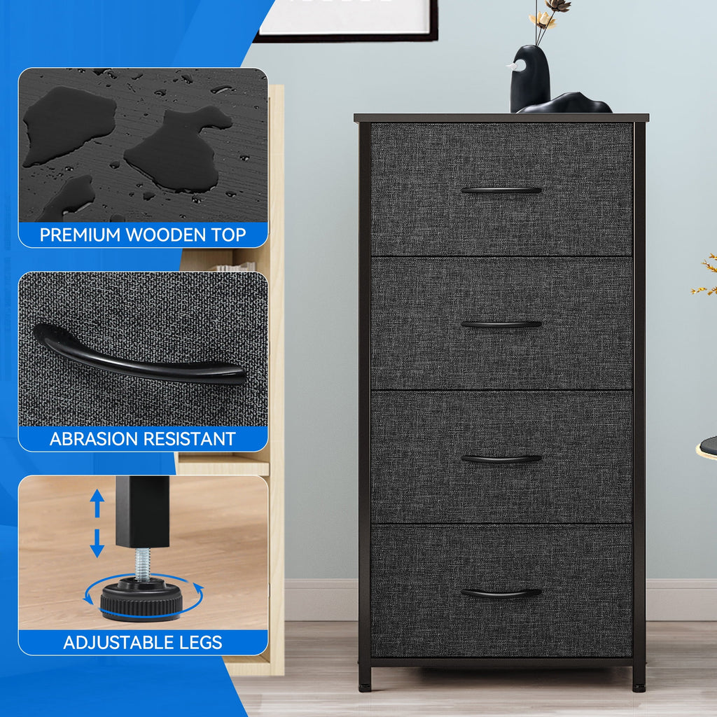 4 Drawer Fabric Dresser W733022