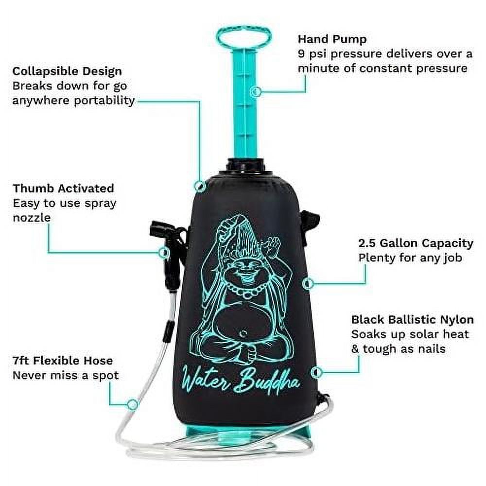 Portable Shower with Travel Case, Shower Head and 7Ft Hose, Holds 2.5 Gallons J189005