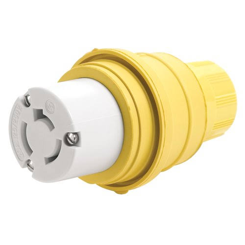 Wet Location Locking Blade Connector, 3 Wires, 2 Poles, NEMA L6-30 D22415