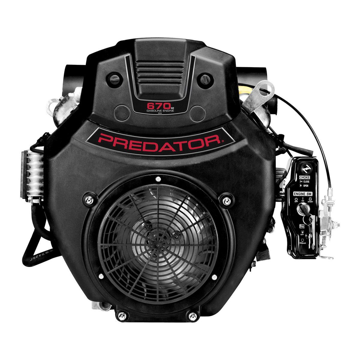 670cc V-Twin Horizontal Shaft Gas Engine J5073