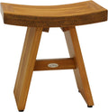 Teak Shower Bench with Carved Pattern D98173