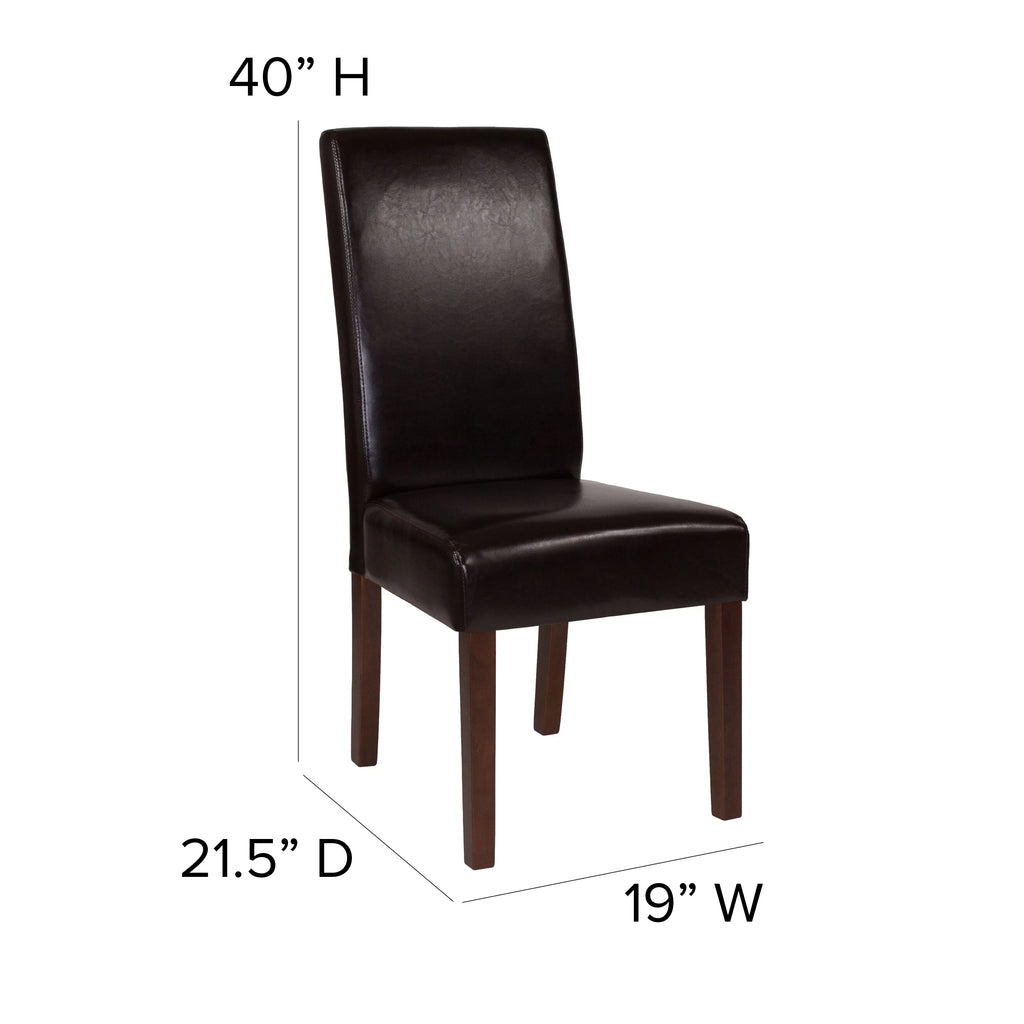 Brown Faux Leather Dining Chair R3474