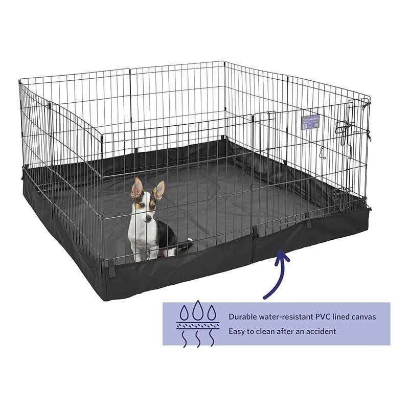 Square Exercise Pen Solid Fabric Bottom W360