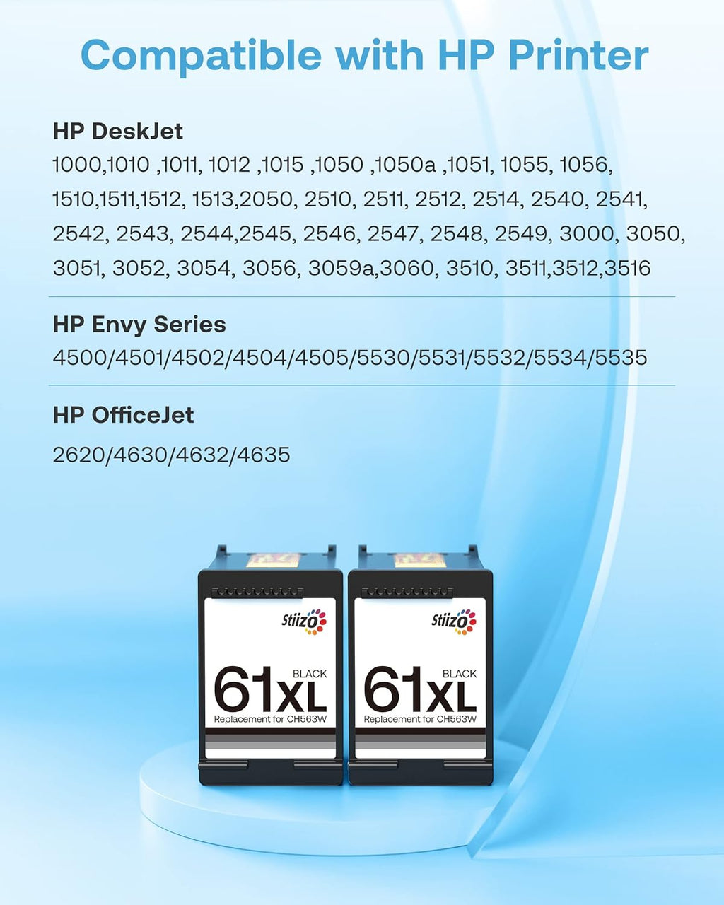 2 Black 61XL Ink Cartridge Combo Pack M791