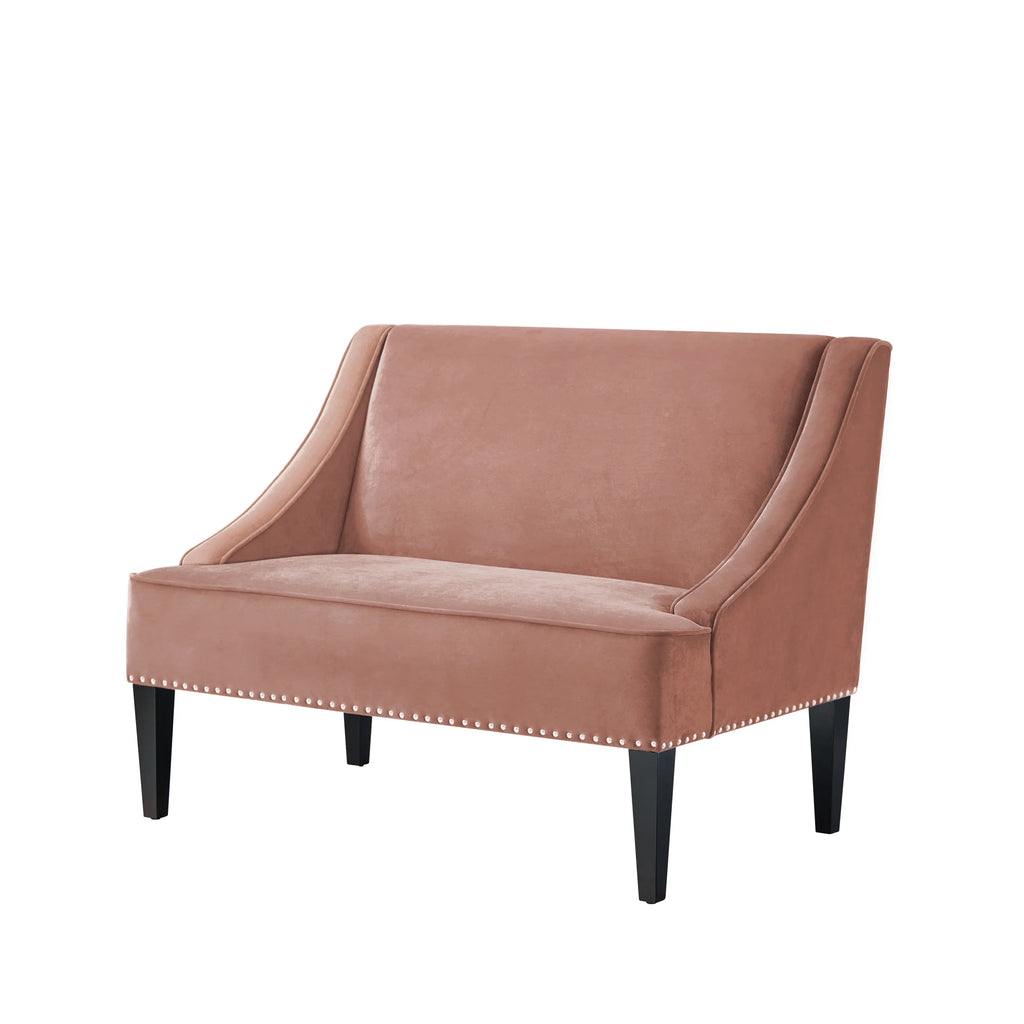 Blush Velvet Upholstered Bench U7731