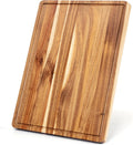 Acacia Wood Cutting Board 24x18 inch with Handle Juice Groove V150