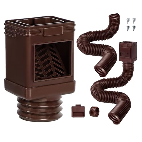 2 Pack Flexible Downspout Extension with Leaf Filter D65767