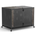 Brown Heavy Duty Metal Dog Crate Furniture X35966